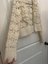 Load image into Gallery viewer, 117. Cream Crochet Cardigan Size S (VGUC)