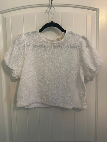 21. Michael Kors White Floral Top Size S (VGUC)