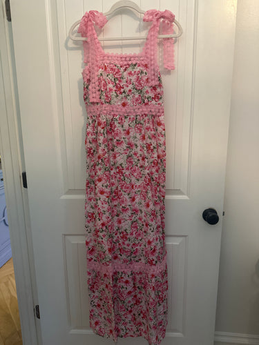 58. Pink Floral Maxi Size L (NWOT)