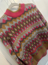 Load image into Gallery viewer, 63. Pink Aztec Sweater Size M (FUC)