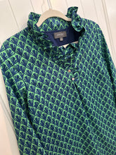 Load image into Gallery viewer, 138. Sawyer Green Ruffle Neck Dress Size S (VGUC)