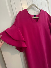 Load image into Gallery viewer, 146. Hot Pink Ruffle Sleeve Dress Size S (VGUC)