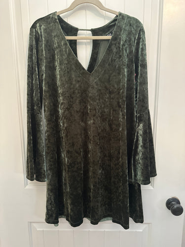 99. Olive Bell Sleeve Dress Size M (VGUC)