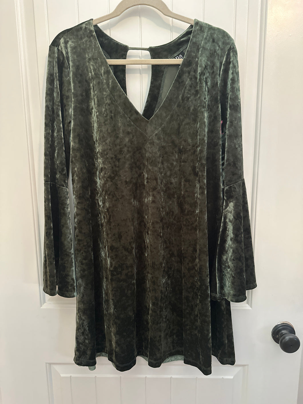 99. Olive Bell Sleeve Dress Size M (VGUC)