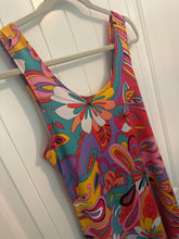 Load image into Gallery viewer, 52. Retro Floral Dress Size L (VGUC)