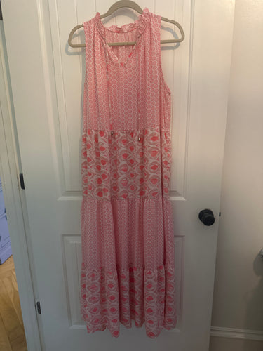 41. Pink Ikat Maxi Dress Size XL (VGUC)