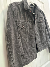 Load image into Gallery viewer, 144. Levi’s Black Spotted Denim Jacket Size L (VGUC)