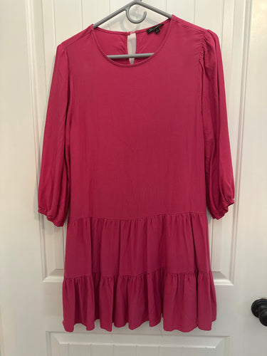 96. Pink Fall Dress Size M (GUC)