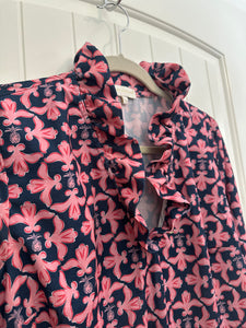 148. Simply Southern Ruffle Neck Dress Size L (VGUC)