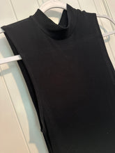 Load image into Gallery viewer, 43. Black Cotton Mock Neck Dress Size L (VGUC)