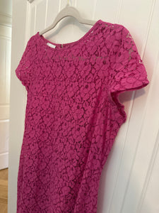 93. Pink Lace SS Dress Size 10 (VGUC)