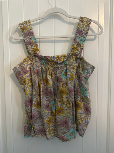 16. Retro Floral Tank Size L (GUC)
