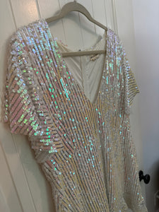 127. White Sequin Dress 3XL (VGUC)