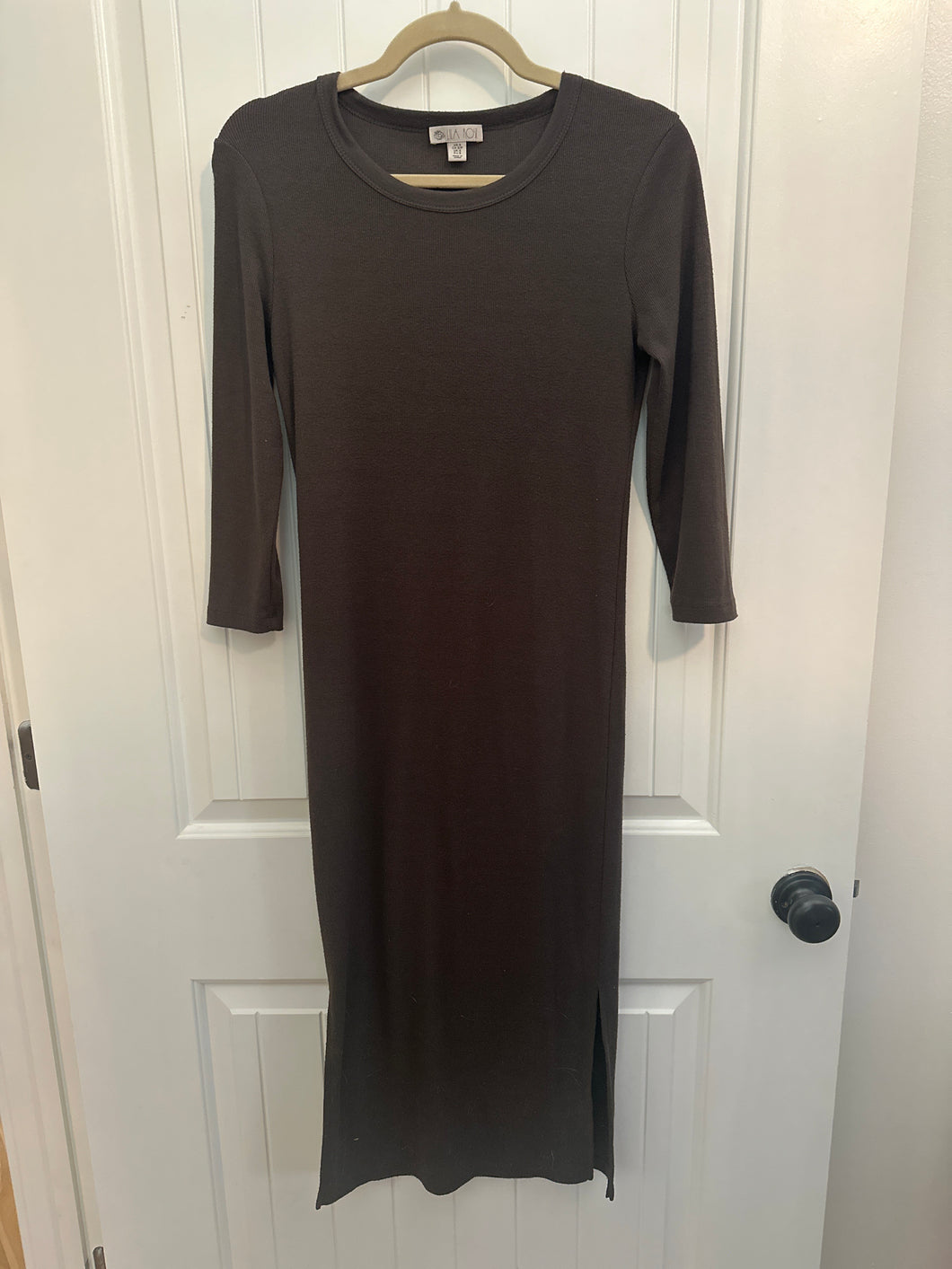 103. Lila Rose Grey Knit Dress Size S (VGUC)