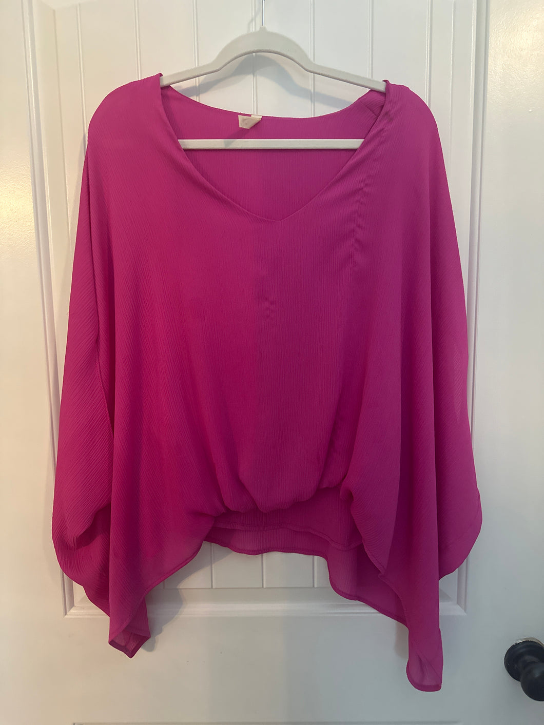7. Hot Pink Blouse Size M (GUC)