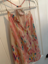 Load image into Gallery viewer, 156. Watercolor Chiffon Tank Size L (VGUC)