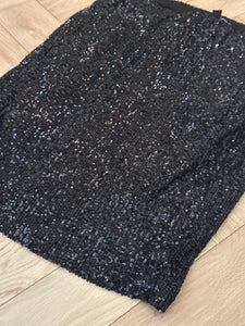 95. Black Sequin Skirt Size Small (VGUC)
