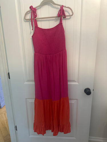 51. THML Pink Orange Colorblock Maxi Size L (GUC)