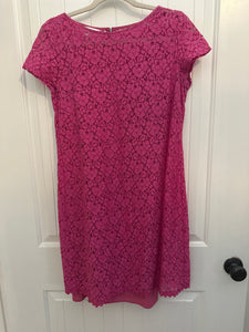 93. Pink Lace SS Dress Size 10 (VGUC)