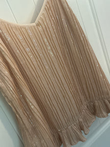 34. RADNIK Peach Sequin Tank Size M (VGUC)