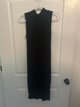 Load image into Gallery viewer, 43. Black Cotton Mock Neck Dress Size L (VGUC)