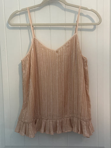 34. RADNIK Peach Sequin Tank Size M (VGUC)