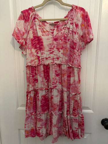 89. Tie Dye Ruffle Dress Size S (GUC)