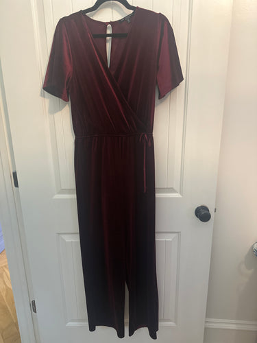 56. Burgundy Velvet Pants Maxi Size M (VGUC)