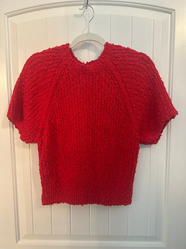 2. Vintage Red SS Sweater Size M (VGUC)