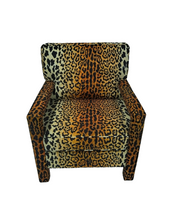 Load image into Gallery viewer, Custom Made Leopard Print Parson Chair (Ships 9/30)