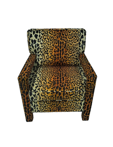 Custom Made Leopard Print Parson Chair (Ships 9/30)