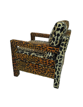 Load image into Gallery viewer, Custom Made Leopard Print Parson Chair (Ships 9/30)