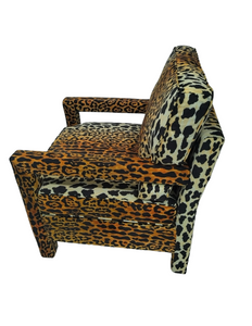 Custom Made Leopard Print Parson Chair (Ships 9/30)