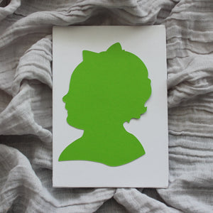 Green and White Silhouettes