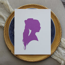 Load image into Gallery viewer, Purple and White Silhouettes