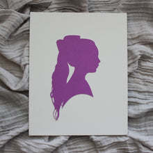 Load image into Gallery viewer, Purple and White Silhouettes