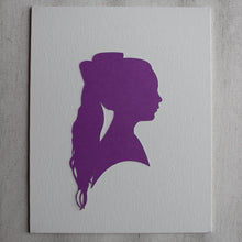 Load image into Gallery viewer, Purple and White Silhouettes