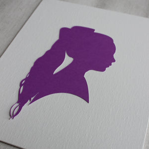 Purple and White Silhouettes